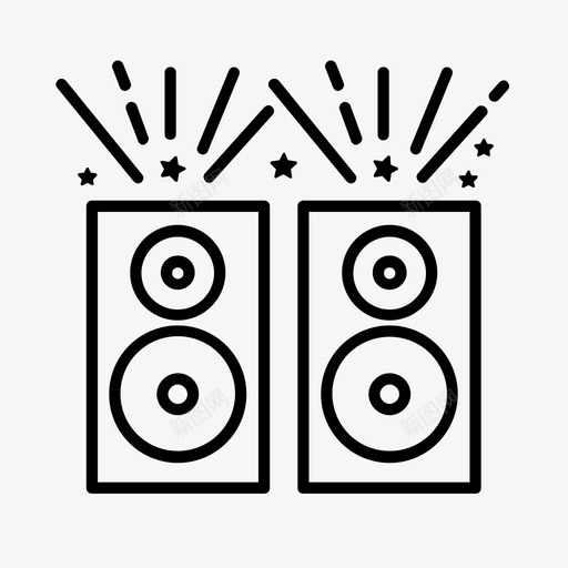 演讲者生日庆典图标svg_新图网 https://ixintu.com 俱乐部 卡拉OK 庆典 派对 演讲者 生日