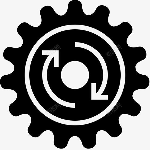 齿轮旋转顺时针齿轮图标svg_新图网 https://ixintu.com Yuminky齿轮字形 机构 顺时针 齿轮 齿轮旋转