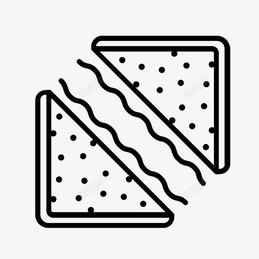 三明治食物健康食品图标svg_新图网 https://ixintu.com 三明治 健康食品 午餐 零食 食物