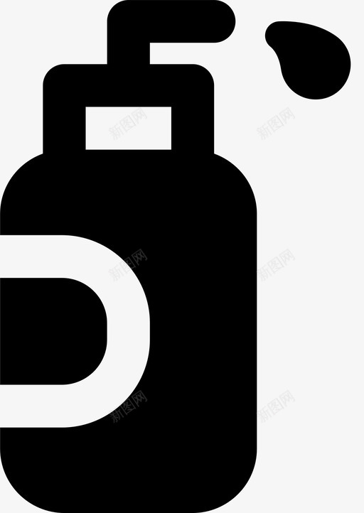 润肤露美容卫生图标svg_新图网 https://ixintu.com 卫生 润肤露 美容 美容师 美容师mdsolid