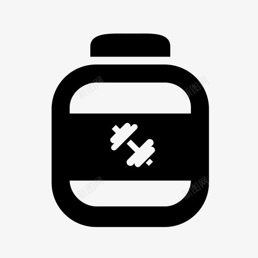 蛋白粉健身房运动前图标svg_新图网 https://ixintu.com 健身房 蛋白粉 运动前 运动图标