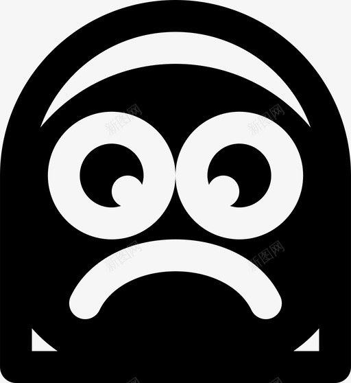 悲伤表情符号脸图标svg_新图网 https://ixintu.com 悲伤 漂亮图标表情符号mdsolid 脸 表情符号