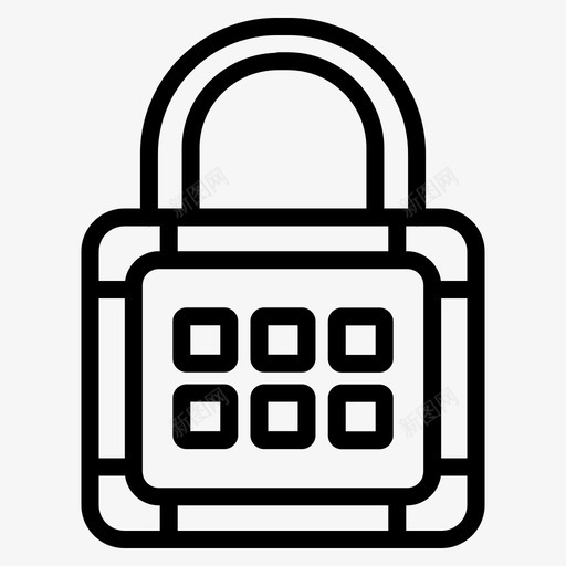 锁密码保护图标svg_新图网 https://ixintu.com 侦察机安全第1部分 保护 安全 密码 锁