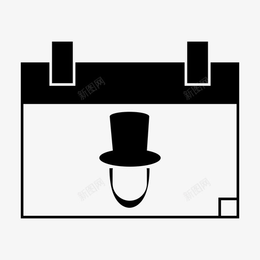 林肯生日日历活动图标svg_新图网 https://ixintu.com 二月 假日 日历 日历假日和其他 林肯生日 活动