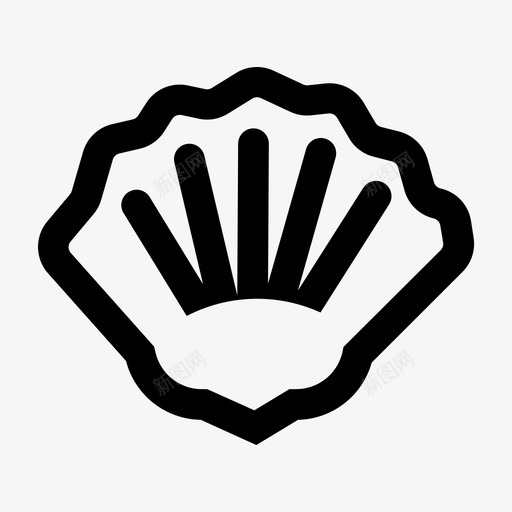 贝壳海滩沙滩图标svg_新图网 https://ixintu.com 材料设计假日大纲 沙滩 海滨 海滩 贝壳