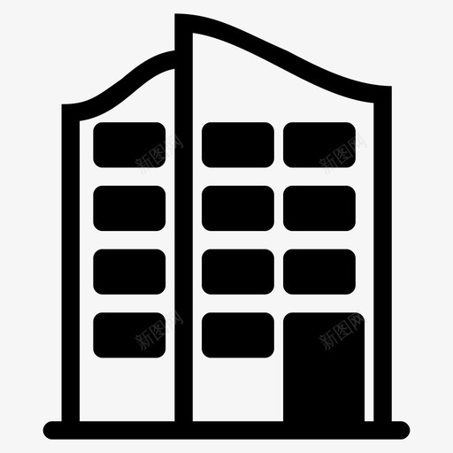 酒店预订住宿图标svg_新图网 https://ixintu.com 住宿 房地产 旅行 服务 酒店 预订