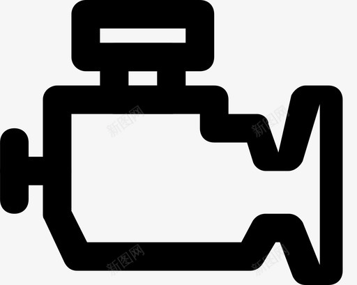 发动机警告汽车零件图标svg_新图网 https://ixintu.com smashicons汽车零件md大纲 发动机警告 汽车 车辆 零件