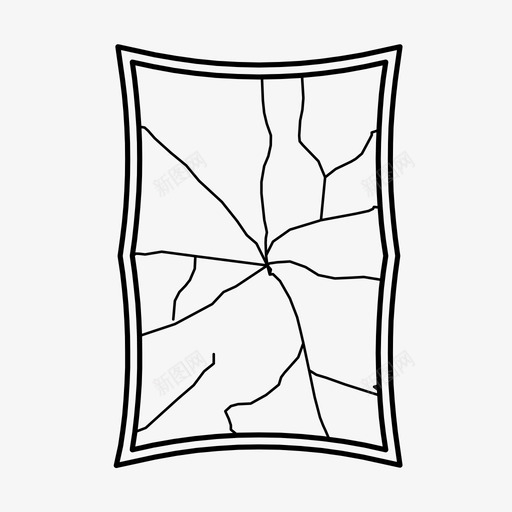 破碎的镜子坏运气破碎图标svg_新图网 https://ixintu.com 坏运气 恐惧 破碎 破碎的镜子