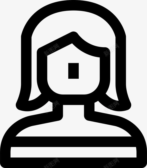 化身女人人类人图标svg_新图网 https://ixintu.com SSS 人 人类 化身女人 用户 用户界面