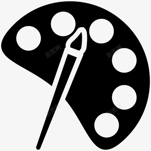 绘画艺术家画笔图标svg_新图网 https://ixintu.com 教育字形图标 画笔 绘画 艺术家