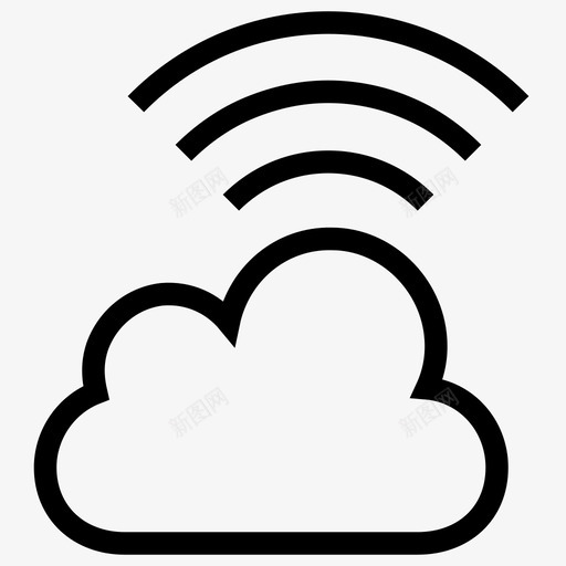 云计算云网络wifi图标svg_新图网 https://ixintu.com wifi wifi云 云网络 云计算 无线 网页设计开发