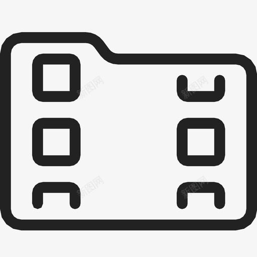文件夹电影院电影图标svg_新图网 https://ixintu.com 录像带 文件夹 电影 电影院