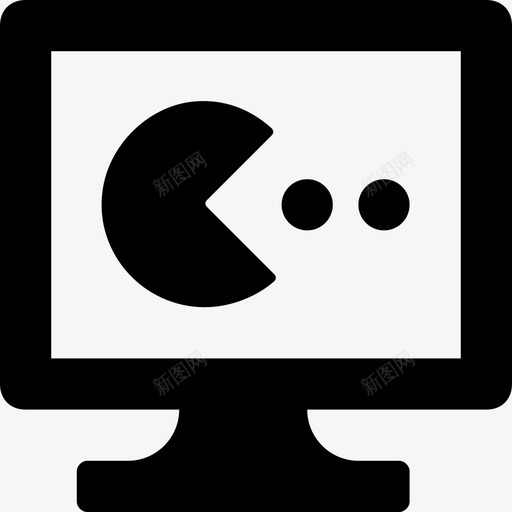 pacman卡通游戏图标svg_新图网 https://ixintu.com pacman pacman游戏 web和ui图标 卡通 游戏 视频游戏