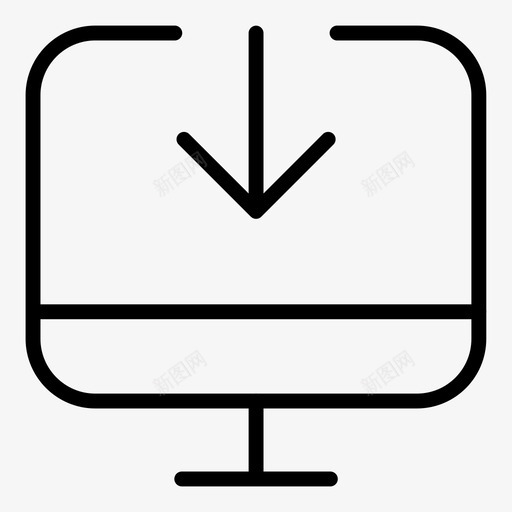 电脑箭头云图标svg_新图网 https://ixintu.com 云 文件 显示器 电脑下载 电脑技术大纲 箭头