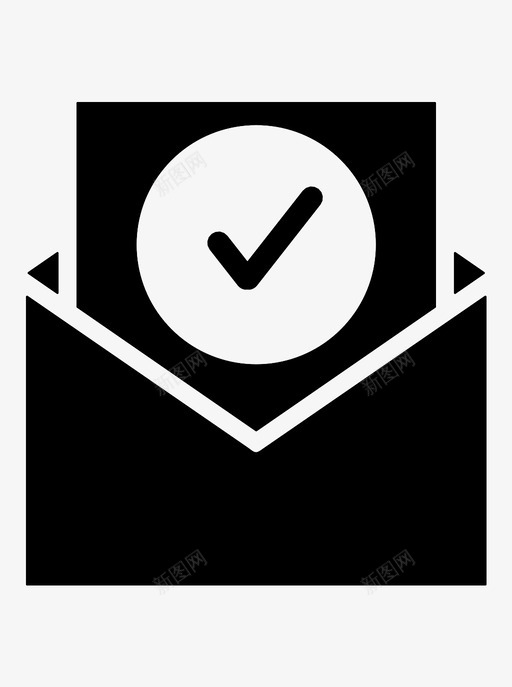 信件支票信封图标svg_新图网 https://ixintu.com 信件 信件的信封 信封 支票 邮件 邮寄