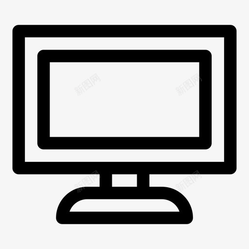 显示器计算机桌面图标svg_新图网 https://ixintu.com 屏幕 显示器 桌面 纯线路 计算机