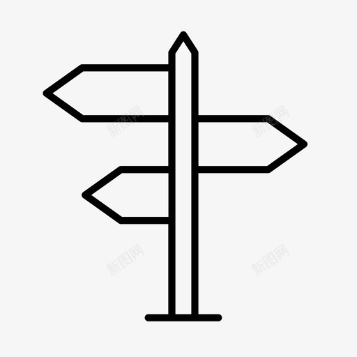 方向标志指示标签图标svg_新图网 https://ixintu.com 指示 方向标志 旅行 标签 道路标志