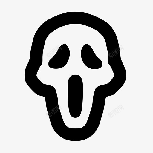 尖叫死亡恐惧图标svg_新图网 https://ixintu.com 尖叫 恐惧 死亡