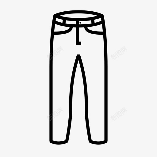 裤子衣服牛仔裤图标svg_新图网 https://ixintu.com 卡其布 斜纹棉布裤 牛仔裤 衣服 裤子
