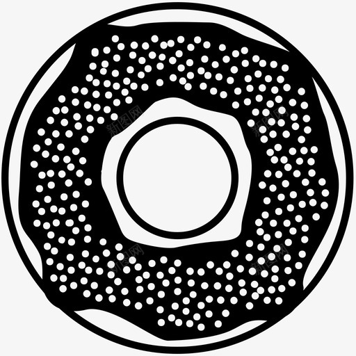 甜甜圈蛋糕巧克力图标svg_新图网 https://ixintu.com 巧克力 甜甜圈 糖 蛋糕
