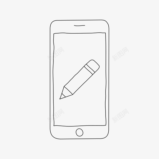 iphone编辑设备铅笔图标svg_新图网 https://ixintu.com iphone编辑 屏幕 设备 铅笔