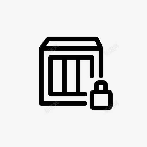 通道箱子包裹图标svg_新图网 https://ixintu.com 包裹 安保 安全 箱子 运输物流 通道