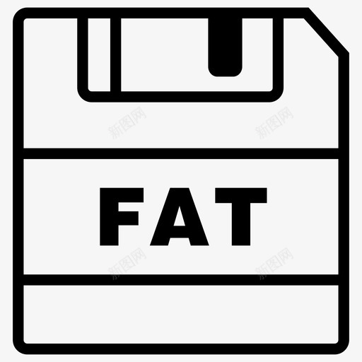保存fat文件fat扩展名图标svg_新图网 https://ixintu.com fat扩展名 保存fat 保存图标 文件