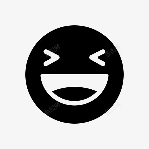 笑表情情绪图标svg_新图网 https://ixintu.com 哈哈 情绪 笑 脸书 脸书表情 表情
