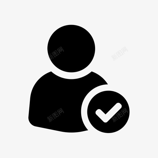 用户权限支票客户图标svg_新图网 https://ixintu.com 人员 客户 已验证 支票 用户人员 用户权限
