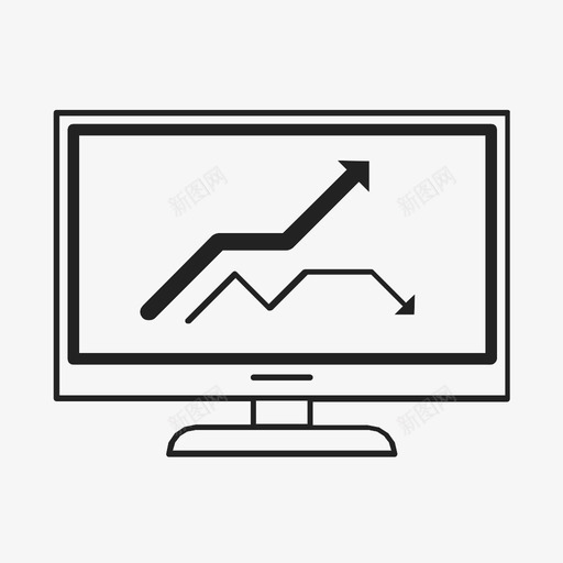 基金图表监视器分析图表图标svg_新图网 https://ixintu.com 分析 图表 基金图表监视器 统计