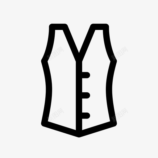 马甲服装时装图标svg_新图网 https://ixintu.com 时装 服装 马甲