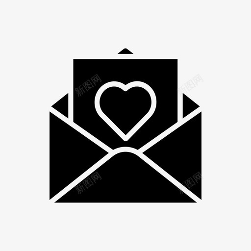 情书心浪漫图标svg_新图网 https://ixintu.com 心 情书 情人节 浪漫