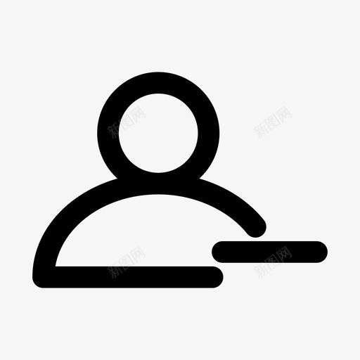 删除用户联系人减号图标svg_新图网 https://ixintu.com 个人 减号 删除用户 用户粗体 联系人