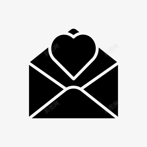 情书心浪漫图标svg_新图网 https://ixintu.com 心 情书 情人节 浪漫