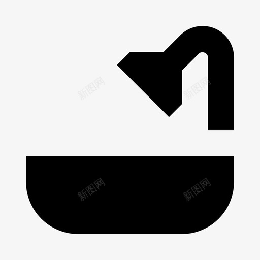 浴缸洗澡浴室图标svg_新图网 https://ixintu.com micro8 洗澡 浴室 浴缸
