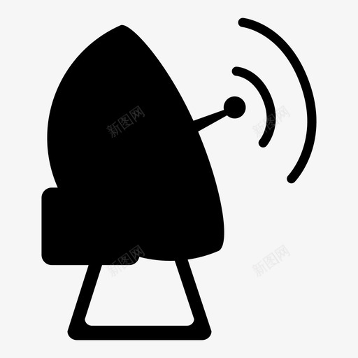 卫星天线通信雷达图标svg_新图网 https://ixintu.com 信号 卫星天线 太空 通信 雷达