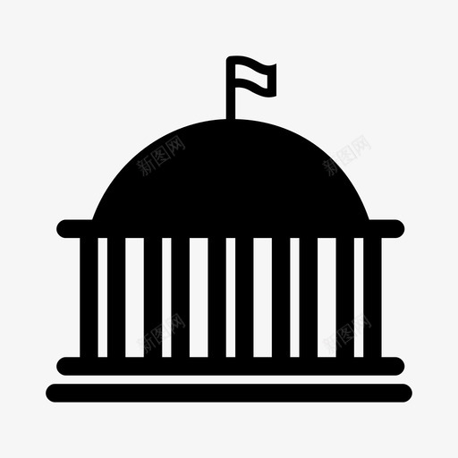 博物馆建筑艺术图标svg_新图网 https://ixintu.com 博物馆 国家美术馆 建筑 艺术 银行