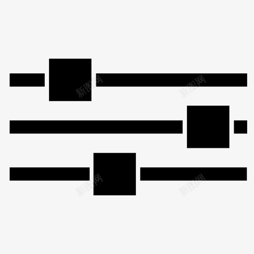 滑块控制器控件图标svg_新图网 https://ixintu.com 控件 控制器 滑块 设置 选项