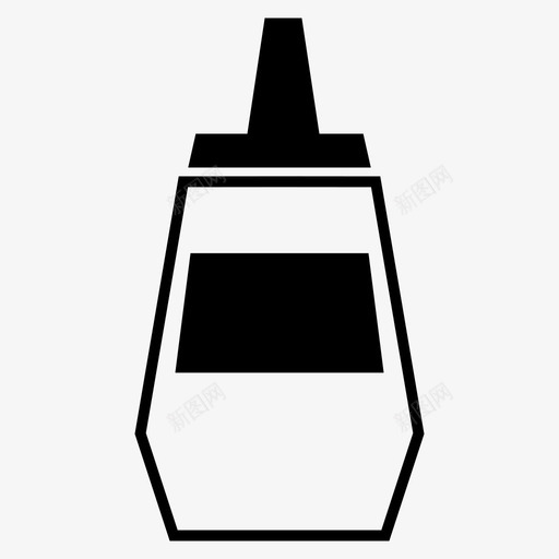 酱汁瓶调味品食品图标svg_新图网 https://ixintu.com 热的 调味品 酱汁瓶 食品