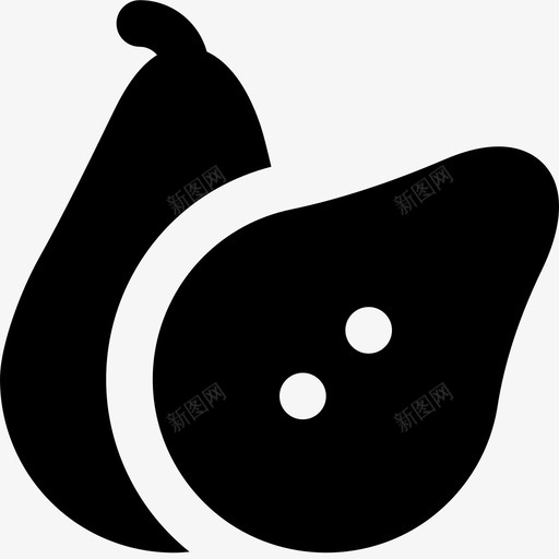 梨片吃食物图标svg_新图网 https://ixintu.com 史密森美食2md固体 吃 梨片 水果 食物