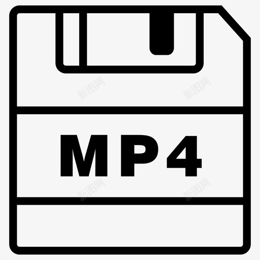 保存mp4文件mp4扩展名图标svg_新图网 https://ixintu.com mp4扩展名 保存mp4 保存图标 文件
