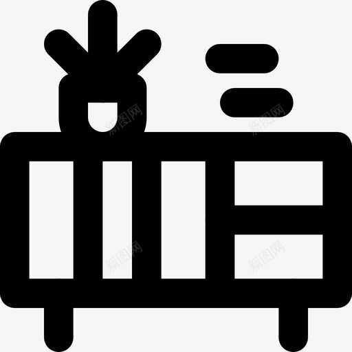 书架物品家具图标svg_新图网 https://ixintu.com 书架 家具 家庭用品 物品