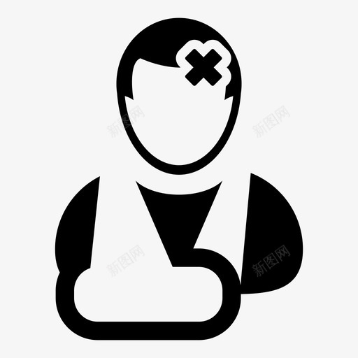 患者护理医疗图标svg_新图网 https://ixintu.com 医疗 医疗矢量图标 医院 患者 护理 治疗