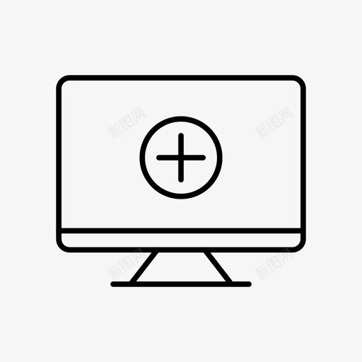 桌面添加设备医疗图标svg_新图网 https://ixintu.com 医疗 屏幕 桌面添加 设备