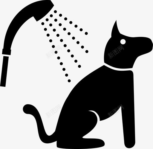 洗狗洗澡宠物图标svg_新图网 https://ixintu.com 宠物 洗澡 洗狗 淋浴