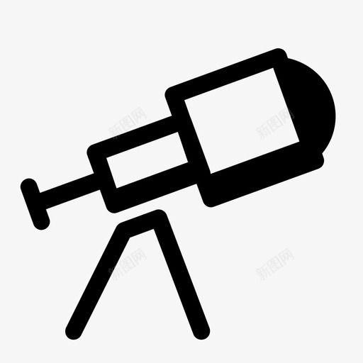 望远镜天文学科学图标svg_新图网 https://ixintu.com 天文学 太空 斯特拉斯 望远镜 科学