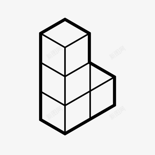 l形方块游戏图标svg_新图网 https://ixintu.com l形 俄罗斯方块 方块 游戏