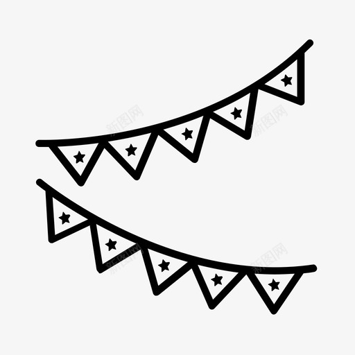 彩旗生日生日聚会图标svg_新图网 https://ixintu.com 庆祝 彩旗 生日 生日聚会