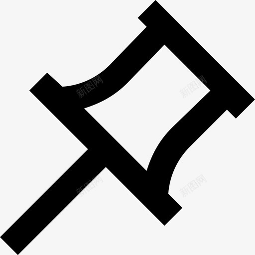 图钉软木板线要素图标集svg_新图网 https://ixintu.com 图钉 线要素图标集 软木板