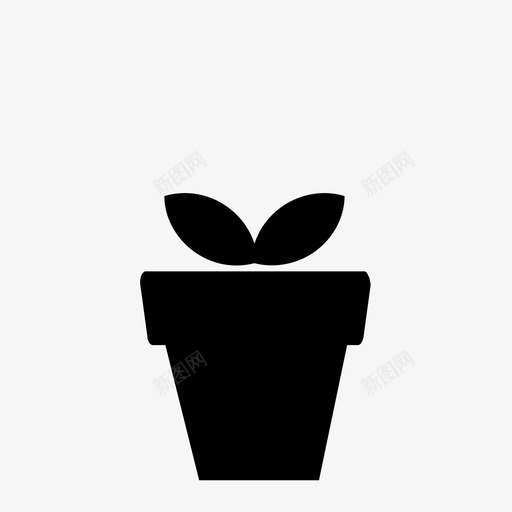 植物室内植物盆栽图标svg_新图网 https://ixintu.com 室内植物 植物 盆栽 芽